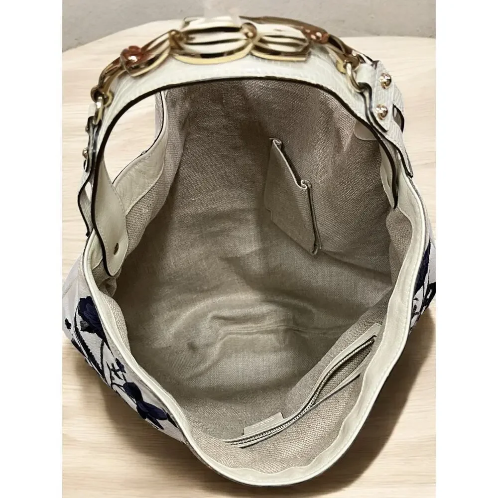 GUCCI 171295 Flora Wave Hobo Bag